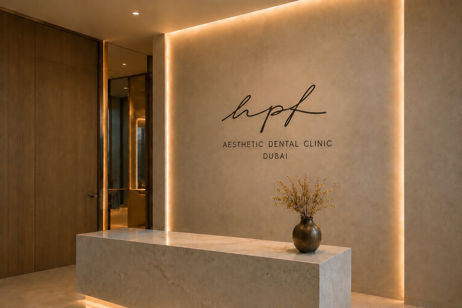 Visuel conceptuel généré par IA : HPF Aesthetic Dental Clinic, Accueil